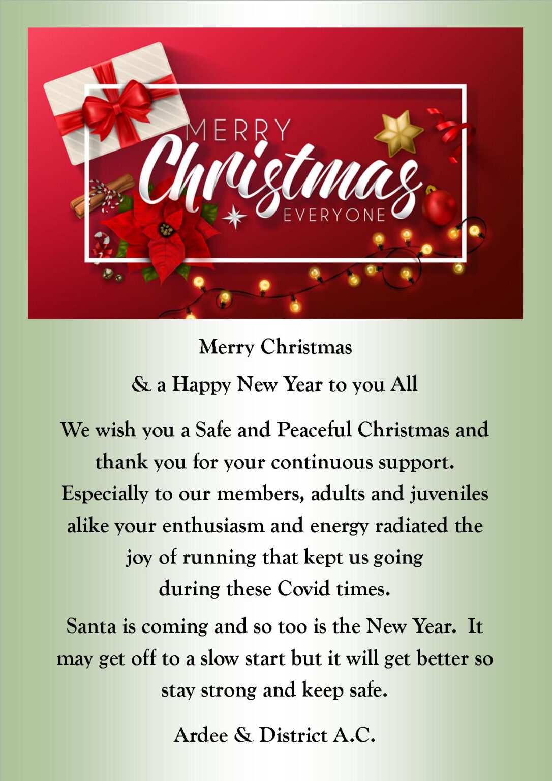 🎄 Merry Christmas Everyone - Ardee & District A.C.